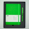 фото Набор ручка перьевая lamy safari, f, зеленый+записная книжка, мягкий переплет, а5, зеленый