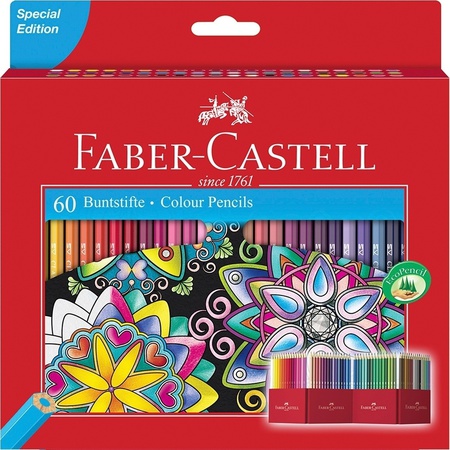 изображение Набор цветных карандашей faber-castell,  в подарочной картонной коробке, 60 штук