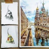 изображение Бумага акварельная canson moulin du roy, плотность 300 г/м2, фин, лист 56х76см, цвет натуральный белый, 100% хлопок