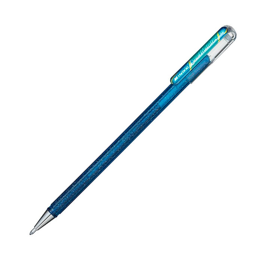 картинка Ручка с  гелевыми чернилами pentel 1,0 мм, синий + зеленый металлик