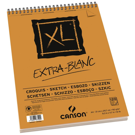 Альбом XL Extra White предназначен для эскизов и рисунков сухими графическими материалами. Идеально подойдет для студентов и художников разной квалиф…