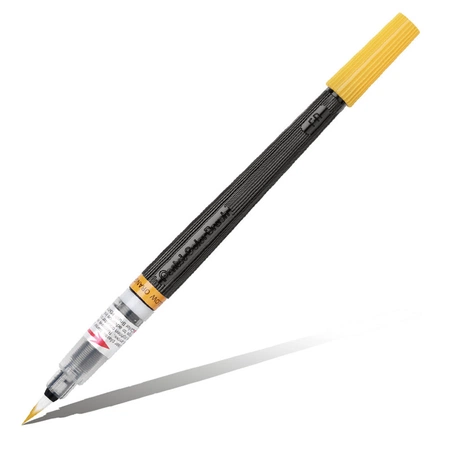 картинка Ручка кисть с краской pentel colour brush жёлто-оранжевый