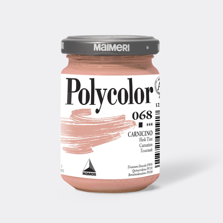 фото Краска акриловая maimeri polycolor, банка 140 мл, телесный