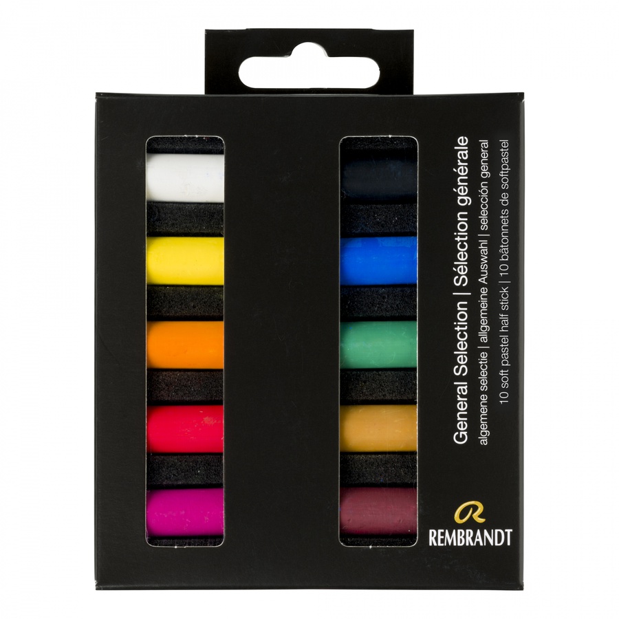 изображение Набор сухой пастели rembrandt 10 цветов, основные оттенки