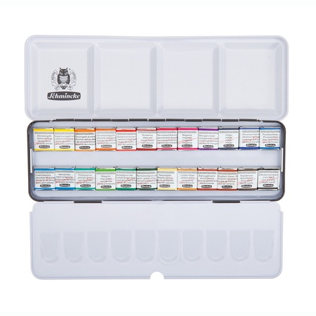 изображение Набор акварельных красок schmincke horadam 24 цвета, металлическая упаковка