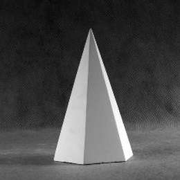 фотография Гипсовое учебное пособие экорше в форме шестигранной пирамиды, высота 20 см