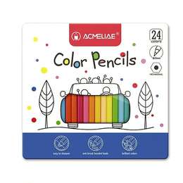 фото Набор цветных карандашей acmeliae 24 цветов в металлическом футляре