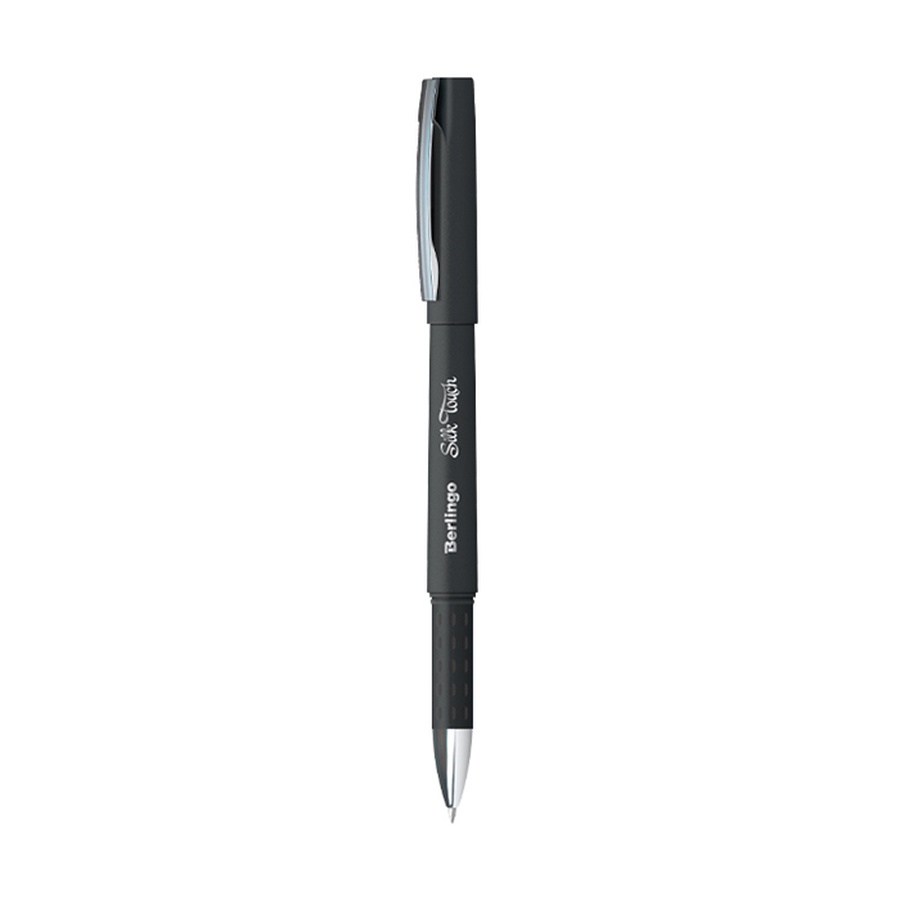 изображение Ручка гелевая berlingo "silk touch" черная, 0,5 мм