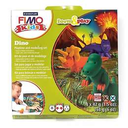 изображение Набор полимерной глины fimo kids дино 4 цвета по 42 г + стек