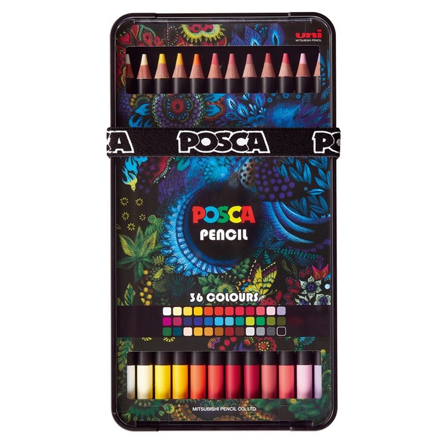 картинка Цветные карандаши posca, набор 36 цветов