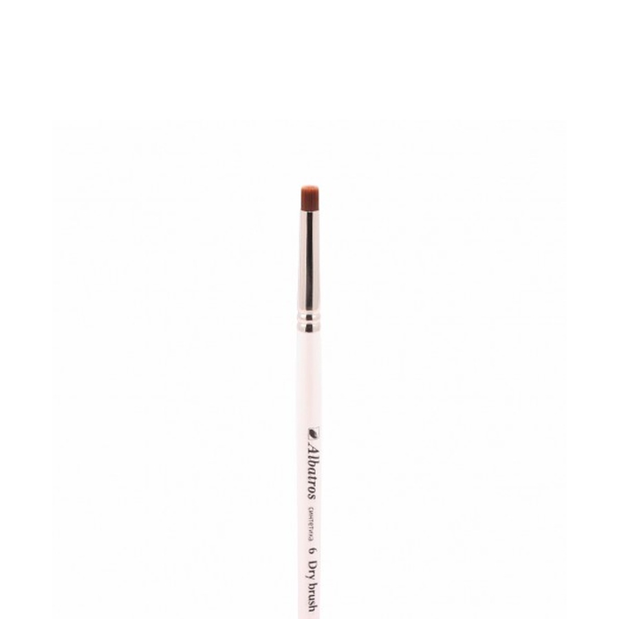 фото Кисть из синтетики №6 трафаретная "dry brush" бронза, короткая ручка