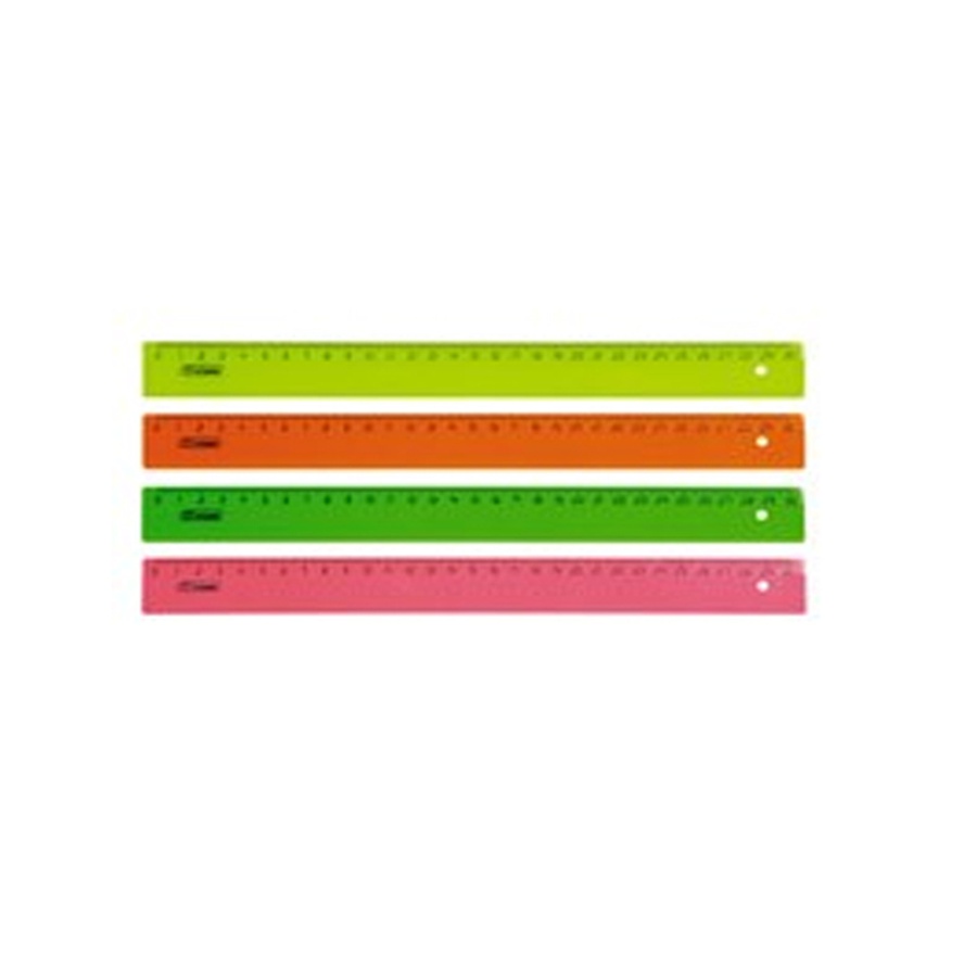 изображение Линейка 30см прозр. neon cristal 4цвета  лн-32