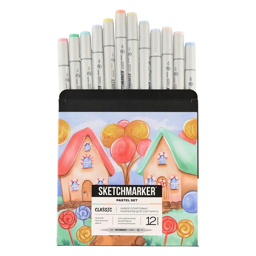 картинка Набор маркеров sketchmarker classic pastel set 12цв