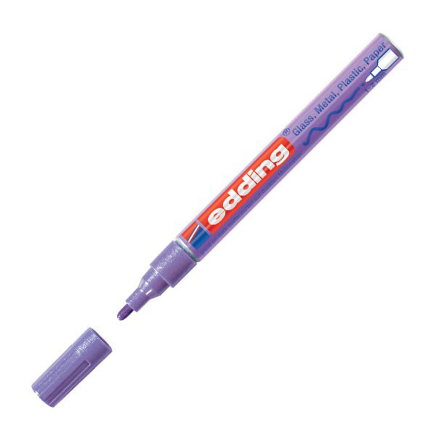 изображение Декоративный лаковый маркер цвет фиолетовый металлик 1-2мм edding