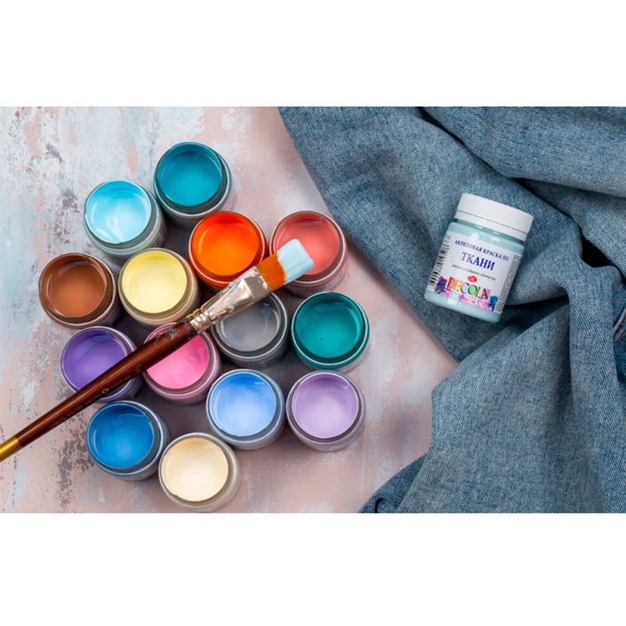 картинка Акриловая краска для ткани decola, сакура, 50мл