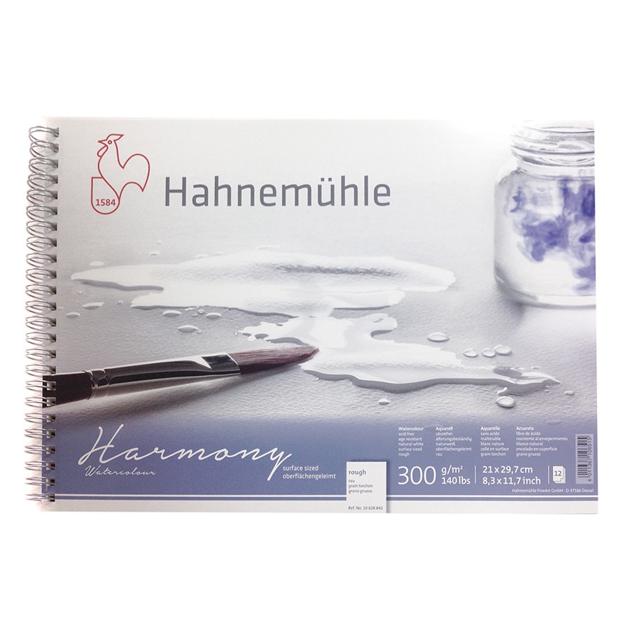 фотография Альбом для акварели на спирали hahnemuhle harmony а4, 12 листов, 300 г/м2