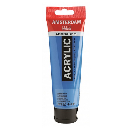фотография Краска акриловая amsterdam, туба 120 мл, № 572 голубой основной