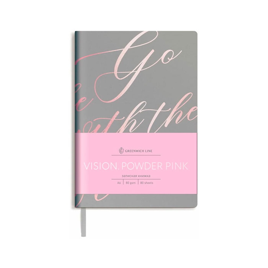 изображение Ежедневник недатированный a5, 136л., кожзам, greenwich line "vision. powder pink"