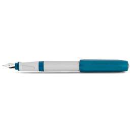 картинка Ручка перьевая kaweco perkeo old chambray m 0,9мм, белый корпус с синими вставками