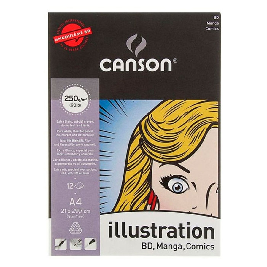 фото Альбом для маркеров canson illustration, 12 листов а4, склейка по короткой стороне