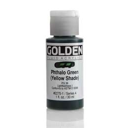 фотография Краска акриловая golden fluid, банка 30 мл, № 2275 зелёный фц