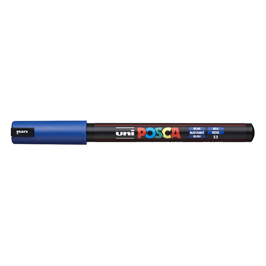 фотография Маркер posca pc-1mr, синий, 0.7 мм, игольчатый наконечник