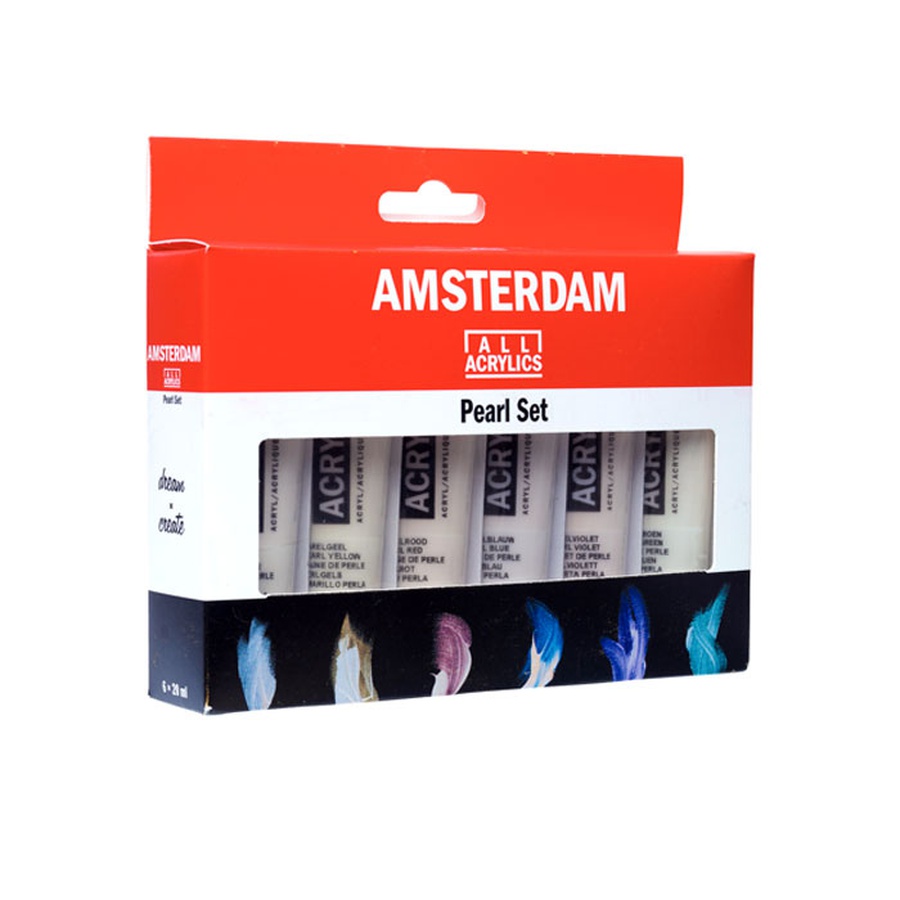 изображение Набор акриловых красок amsterdam standart 6цв*20мл перламутр.