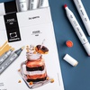 картинка Набор спиртовых маркеров малевичъ graf'art brush, еда 24 цвета