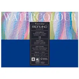 картинка Альбом склейка для акварели fabriano watercolour studio 300 г/м2 26x36 см фин, 12 листов