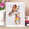фото Роспись по холсту "жираф" по номерам с красками по 3 мл+ кисти+крепеж 30*40