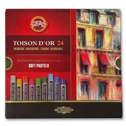 фотография Набор сухой пастели koh-i-noor toison dor, 24 цвета, круглые, в картонной коробке