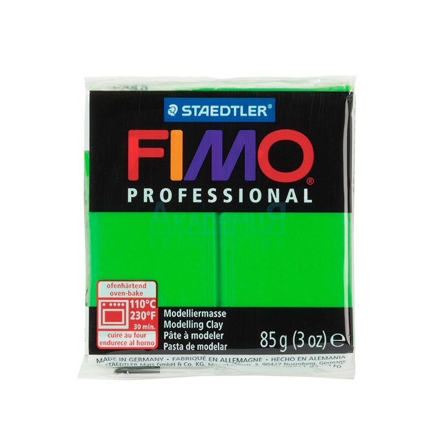 изображение Глина полимерная fimo professional 85 г, ярко-зелёный 5