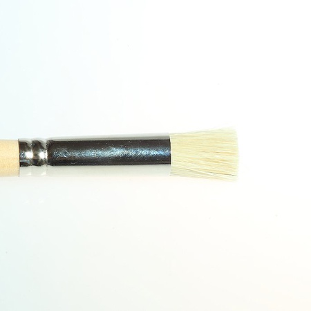 фото Кисть щетина трафаретная сонет №5 /8 (16 мм) на короткой ручке покрытая лаком