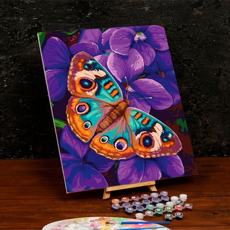 картинка Картина по номерам на холсте с подрамником «бабочка» 40×50 см