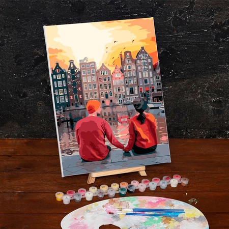изображение Картина по номерам на холсте с подрамником «романтичный вечер», 40х30 см