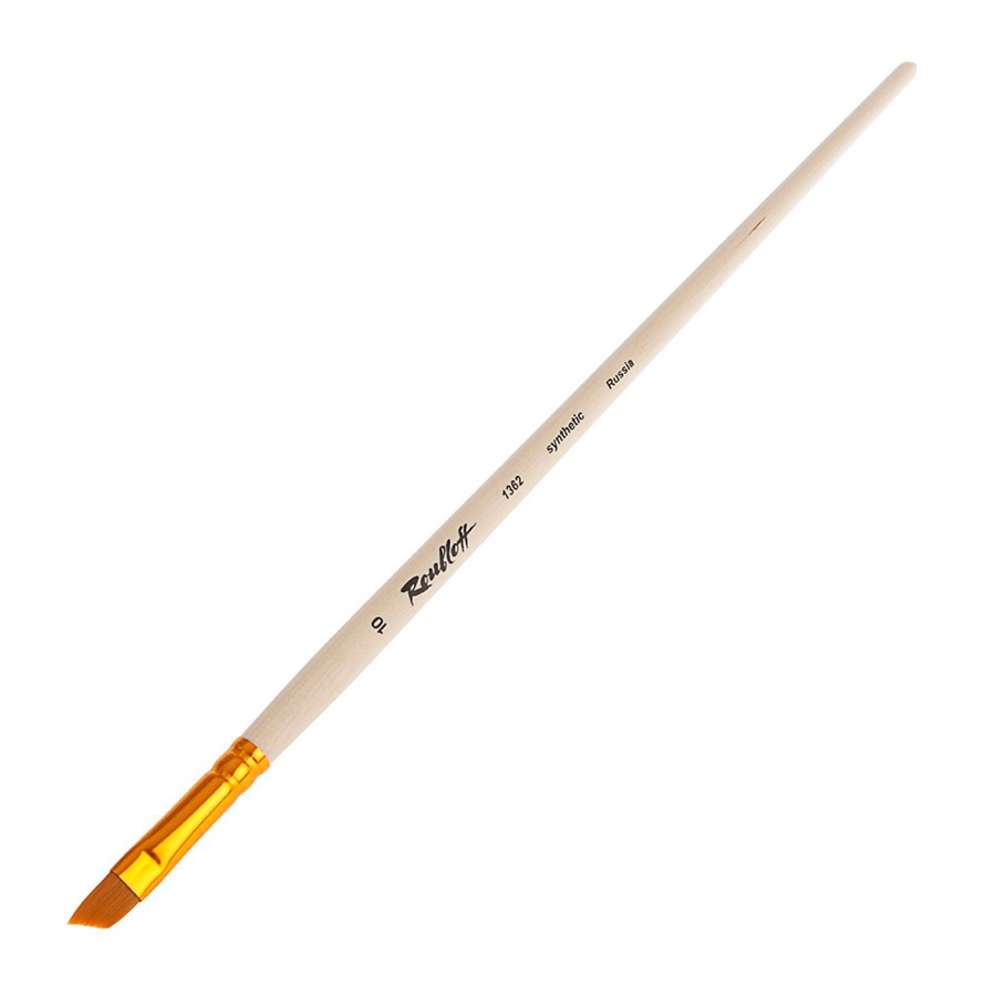 фотография Кисть синтетика roubloff 1362 № 10 наклонная, длинная ручка