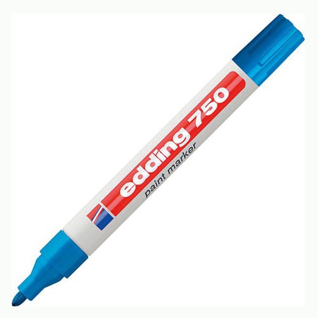фото Декоративный лаковый маркер цвет голубой 2-4мм edding
