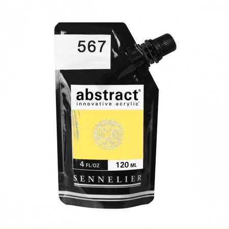 картинка Краска акриловая sennelier abstract, дой-пак 120 мл, неаполитанский жёлтый