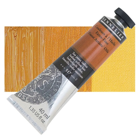 картинка Краска масляная sennelier artists, туба 40 мл, 517 индийская жёлтая