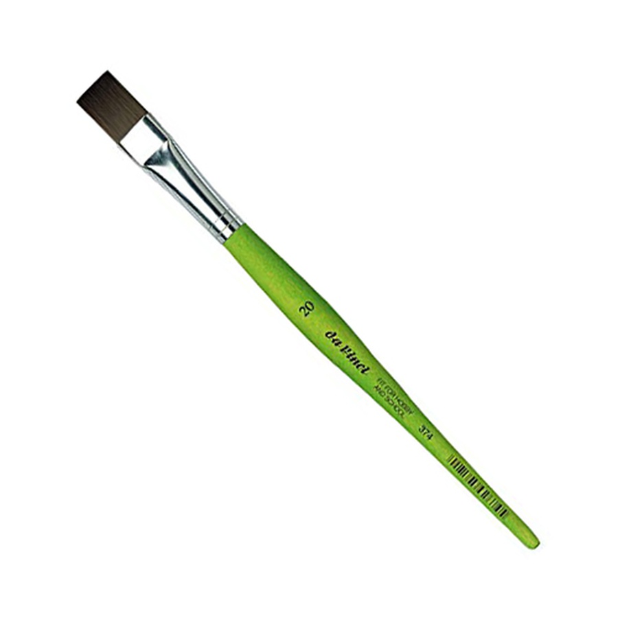 картинка Кисть синтетика плоская da vinci 374 fit for school&hobby короткая ручка № 20