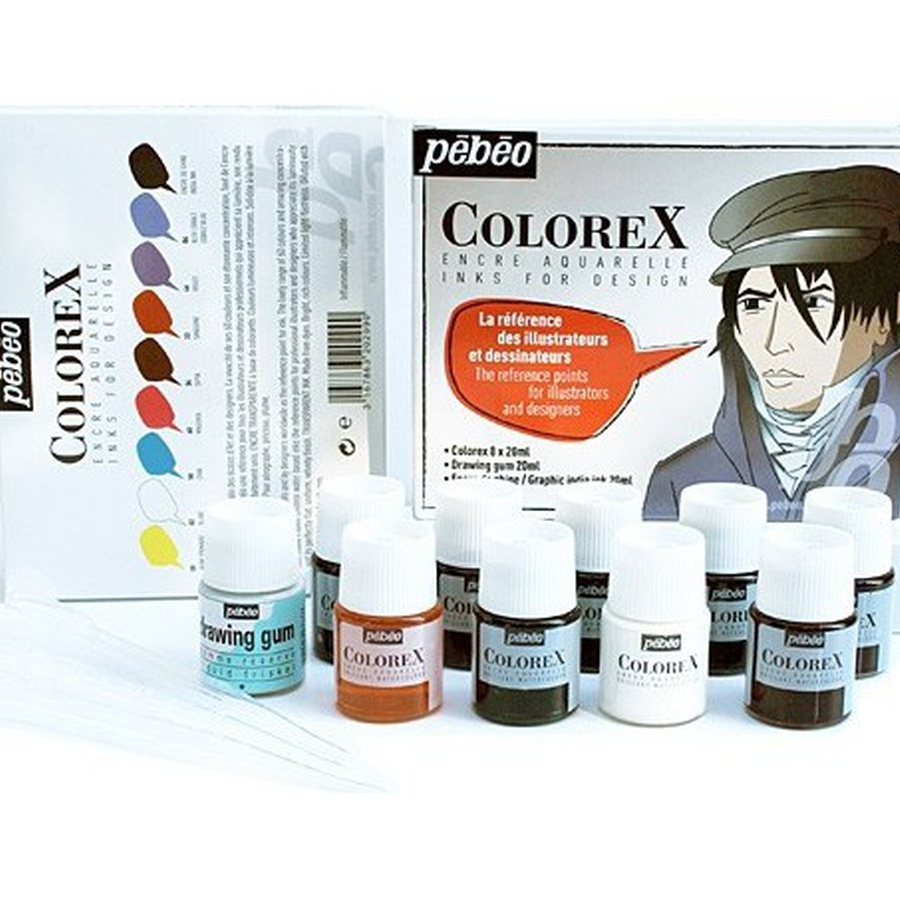 изображение Набор акварельных красок pebeo colorex, 10 шутк по 20 мл