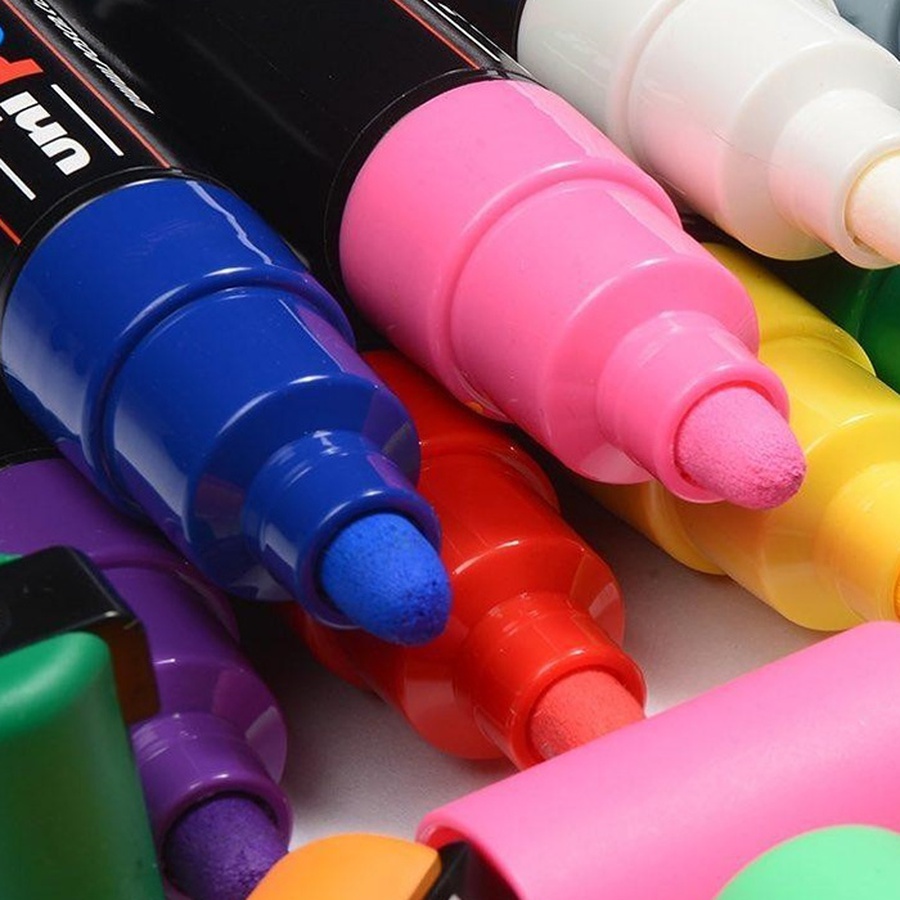 фото Набор акриловых маркеров posca pc-5m «стандартные цвета», в пластиковой упаковке, 6 шт