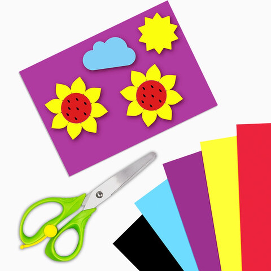 изображение Картон цветной а4 немелованный, 12 листов 12 цветов, в папке, brauberg,  «самолет»