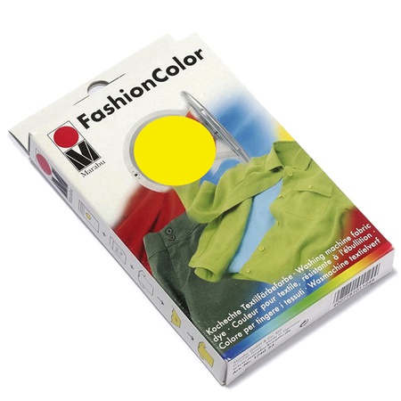 изображение Краска для окрашивания ткани в стиральной машине fashion color marabu, жёлтая