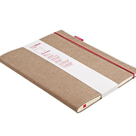 фото Блокнот sensebook red rubber l на резинке, 158 стр, кожаная обложка
