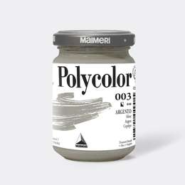 фото Краска акриловая maimeri polycolor, банка 140 мл, серебро