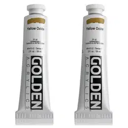 изображение Краска акриловая golden heavy body, туба 59 мл, № 1410 жёлтый оксид