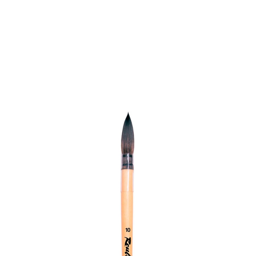 изображение Кисть белка микс roubloff № 10 круглая, короткая ручка, qa10