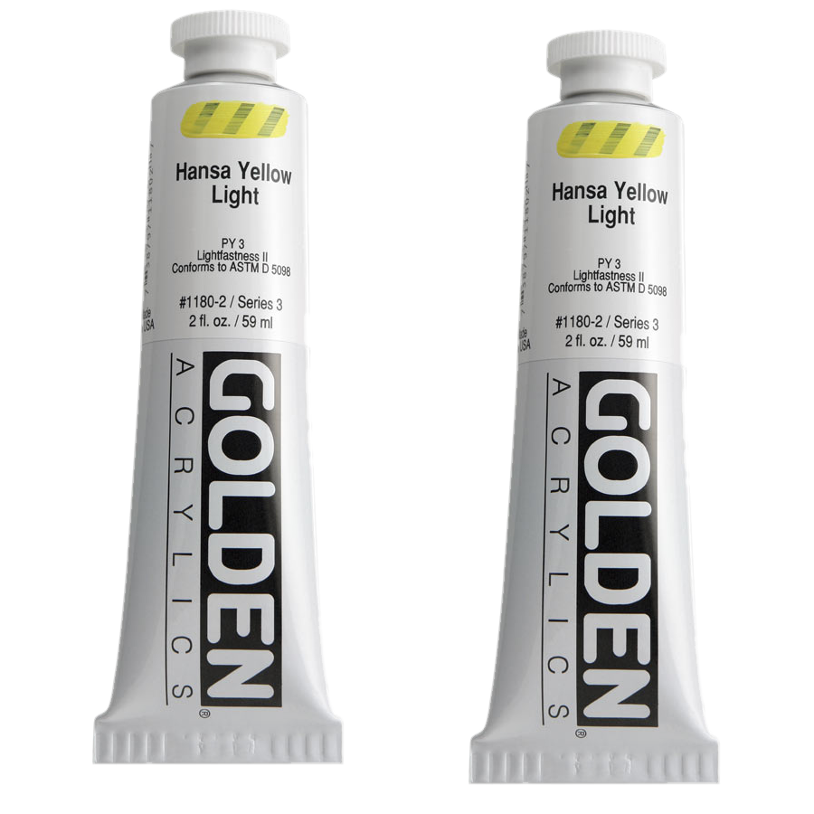 изображение Краска акриловая golden heavy body, туба 59 мл, № 1180 жёлтый светлый