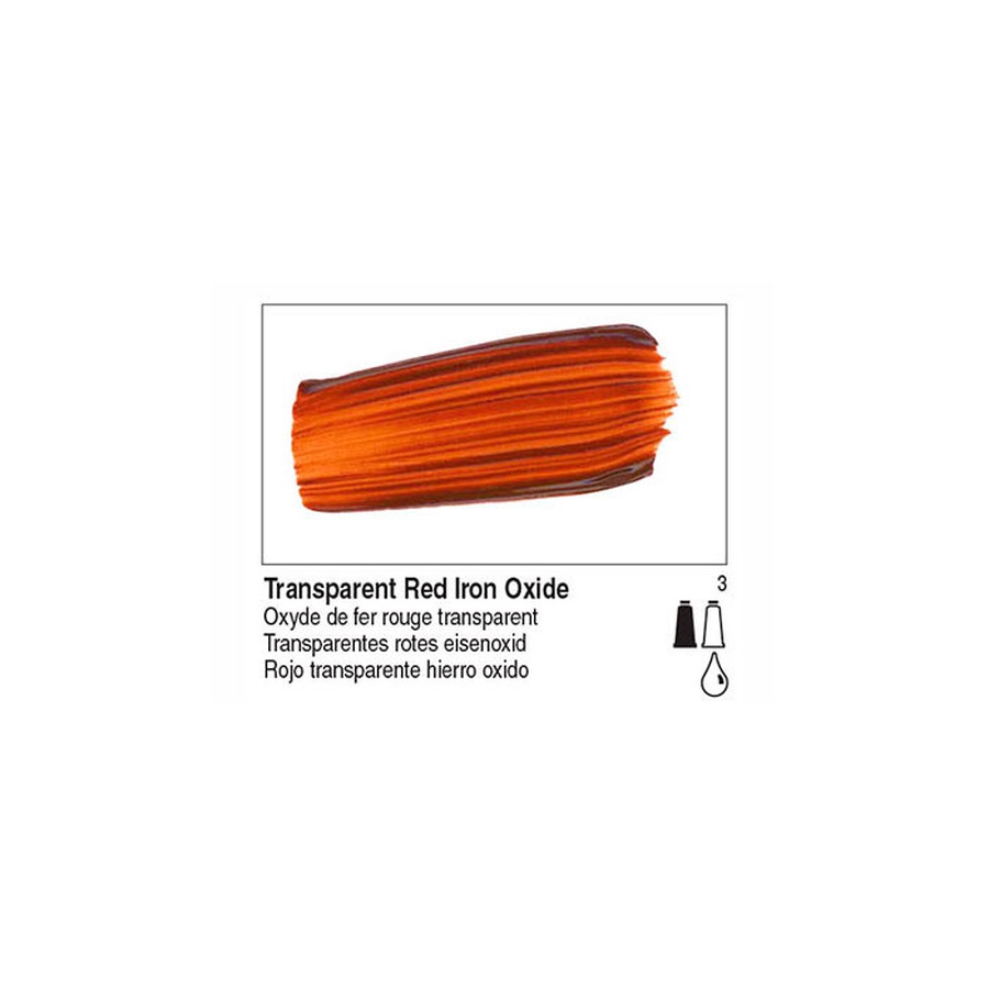 изображение Краска акриловая golden fluid, банка 118 мл, № 2385 красный оксид железа прозрачный